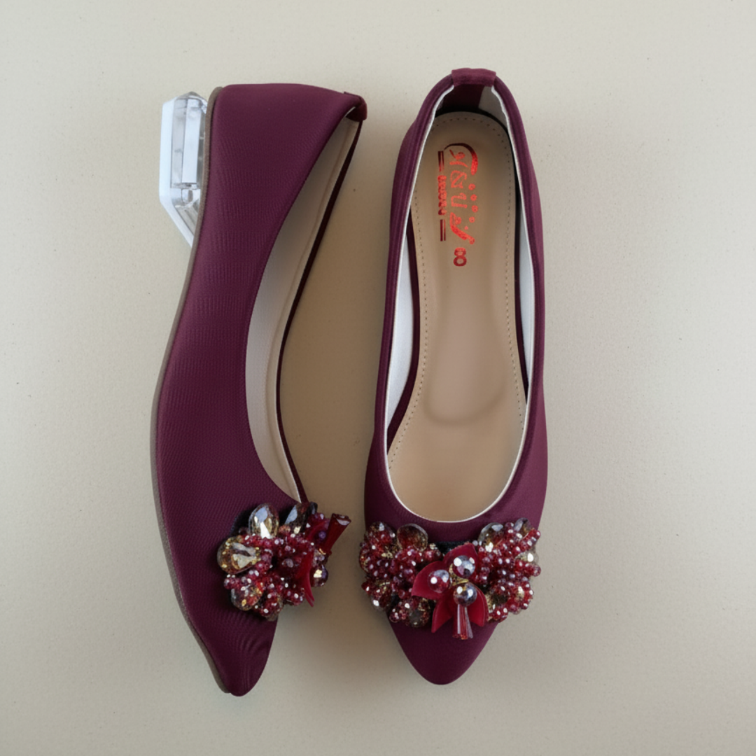 HU Beaded Flat Shoes - Winter Special