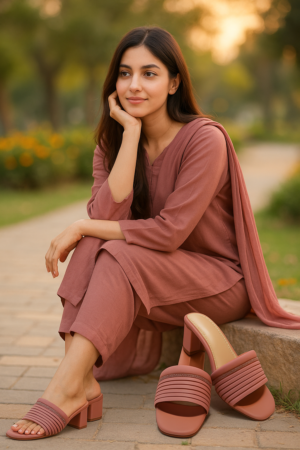 Elegant Women Block Heels Sandals