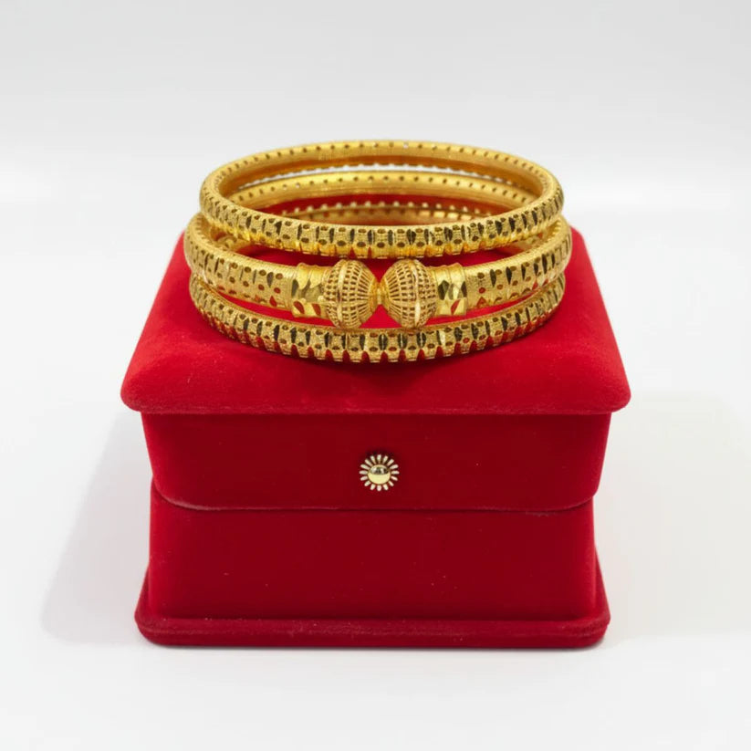 Premium Golden Bangle (3 piece)