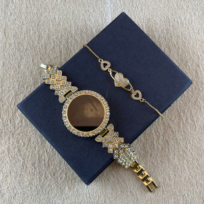 Crystal Watch and Bracelet Set