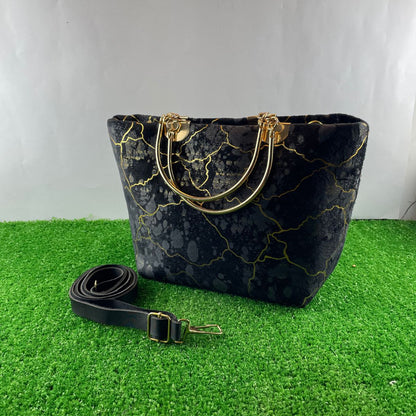 Luxe Marble Texture Handbag