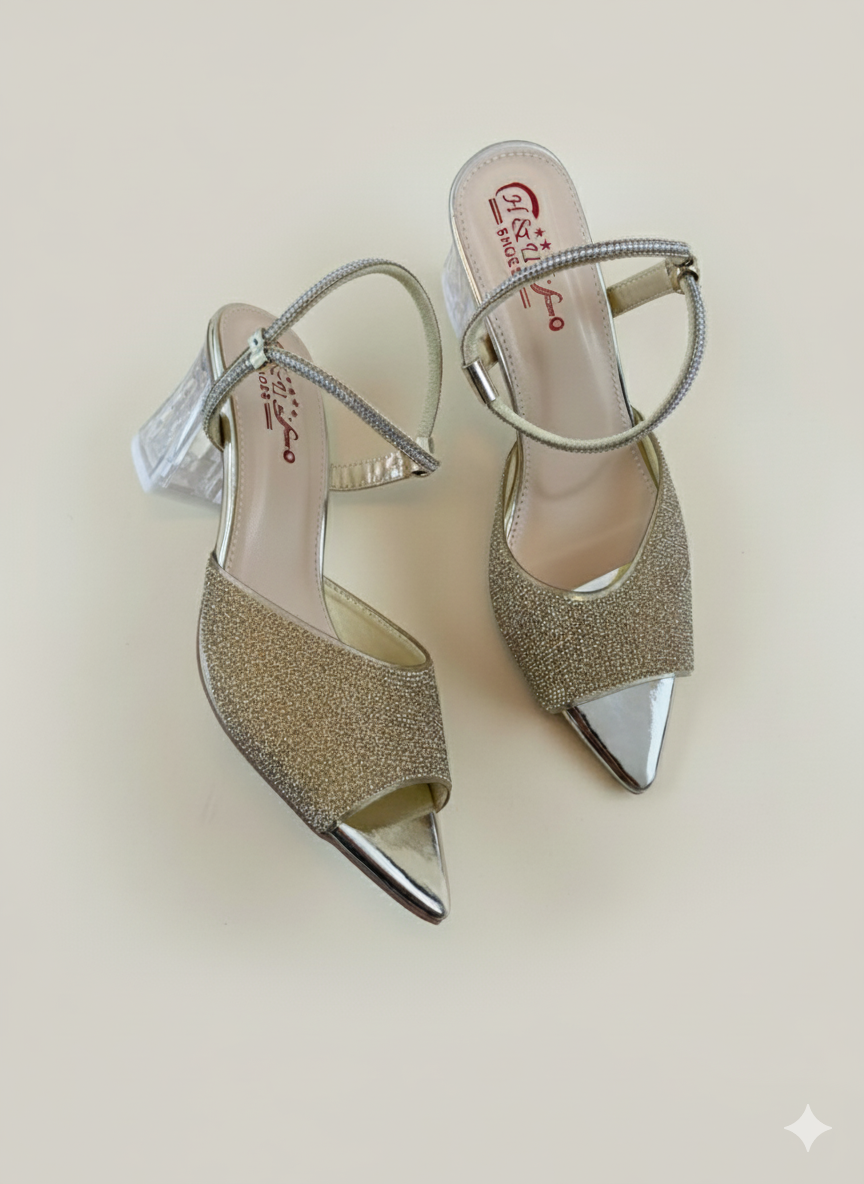 HU Crystal Aura Heels