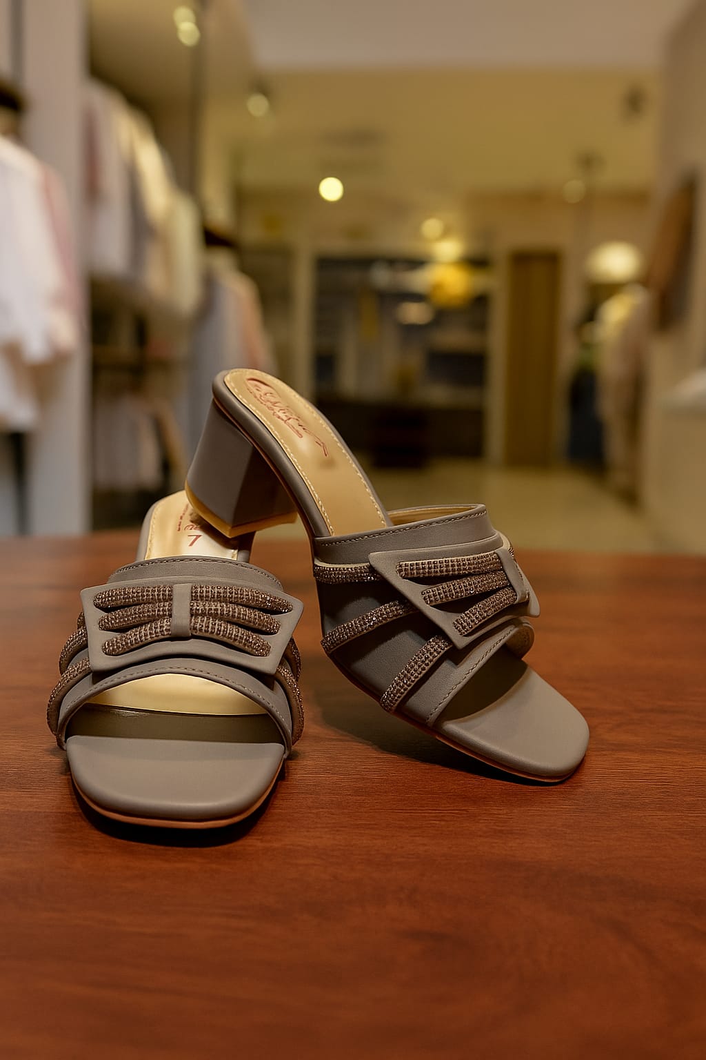 Elegant Embellished Block Heel Sandals