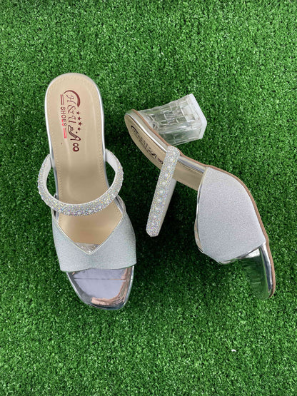 Cross-Strap Crystal Heels