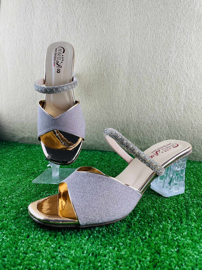 Cross-Strap Crystal Heels