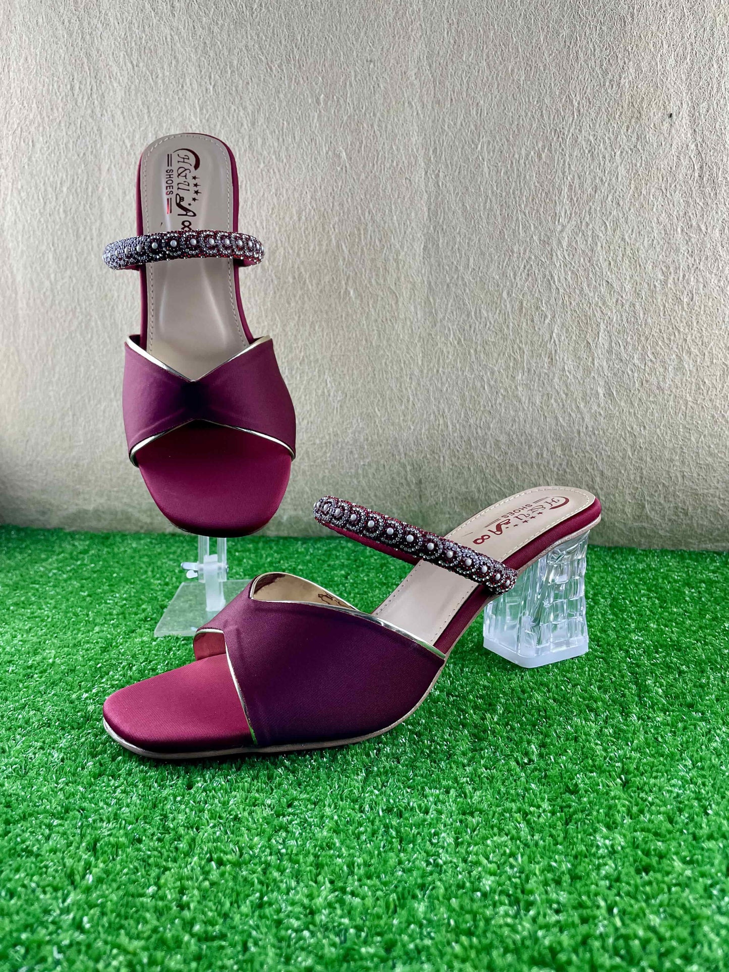 Cross-Strap Crystal Heels