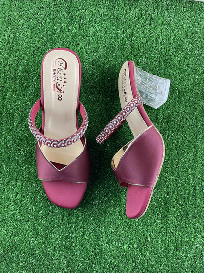 Cross-Strap Crystal Heels