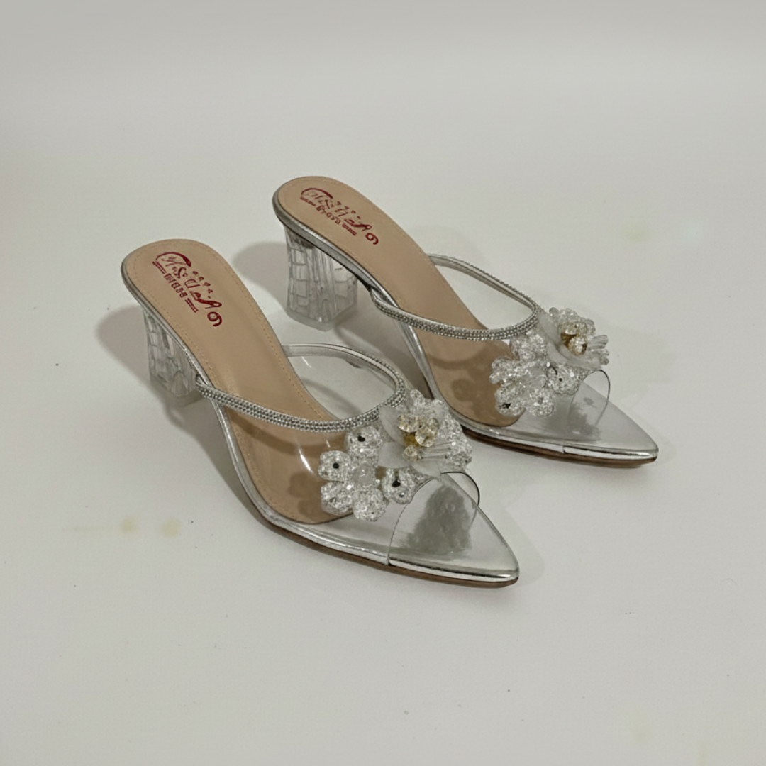 HU Crystal Bloom Heels