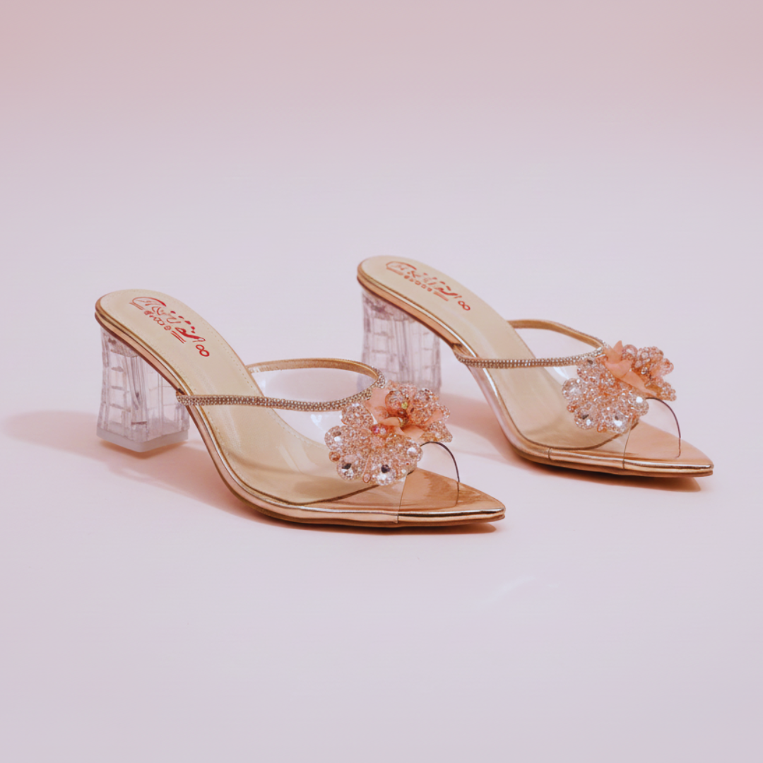 HU Crystal Bloom Heels