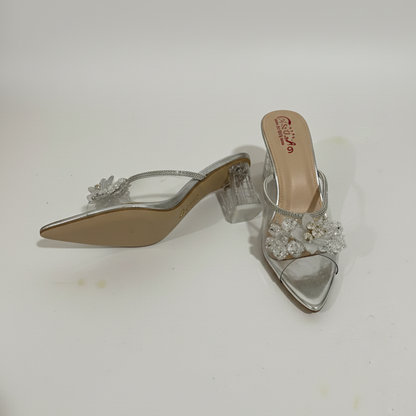 HU Crystal Bloom Heels