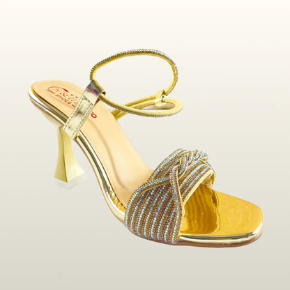 HU Crystal Strappy Heels