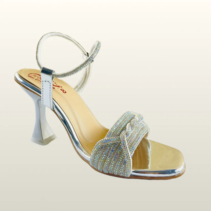 HU Crystal Strappy Heels