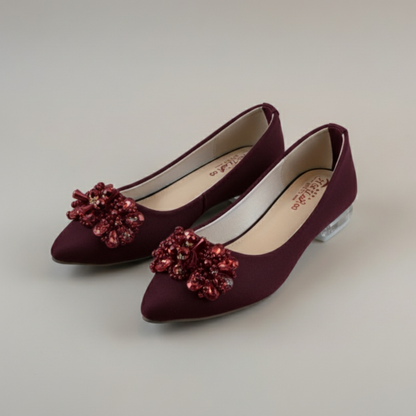 HU Beaded Flat Shoes - Winter Special