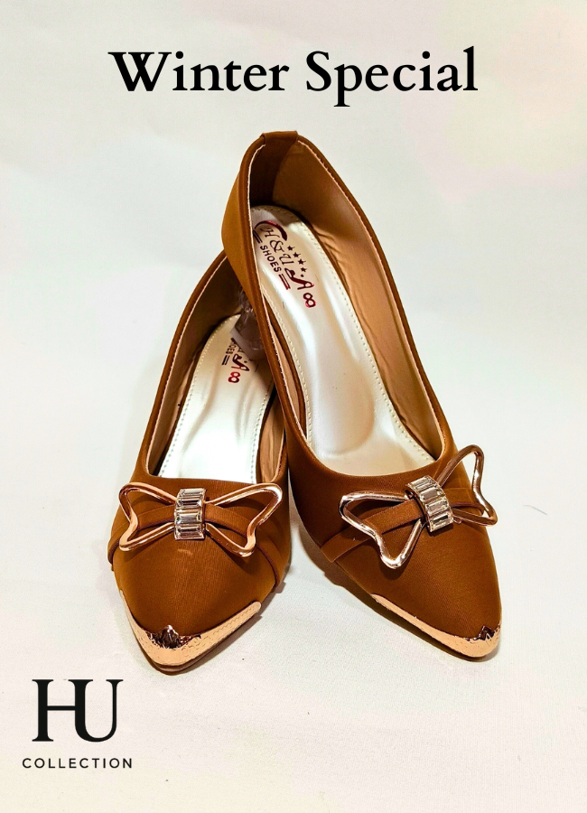 Chic Metallic Bow Pointed Pumps - Winter Special