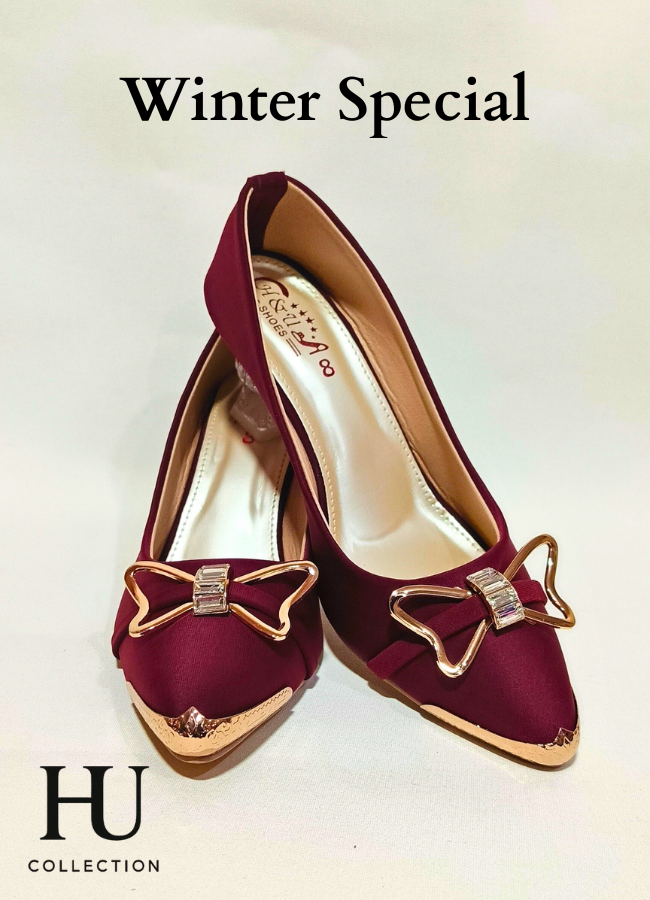 Chic Metallic Bow Pointed Pumps - Winter Special