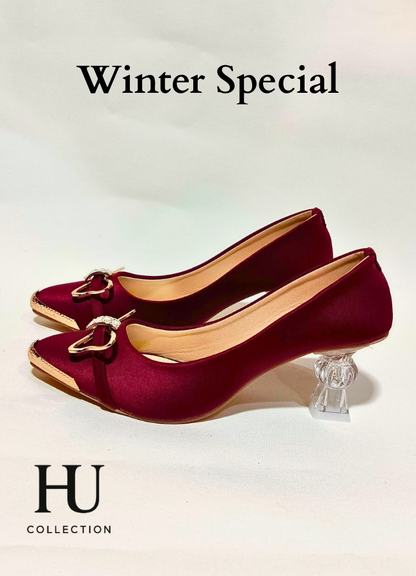 Chic Metallic Bow Pointed Pumps - Winter Special