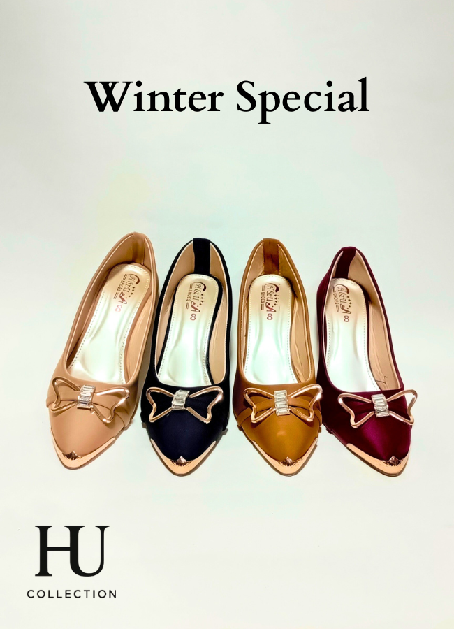 Chic Metallic Bow Pointed Pumps - Winter Special