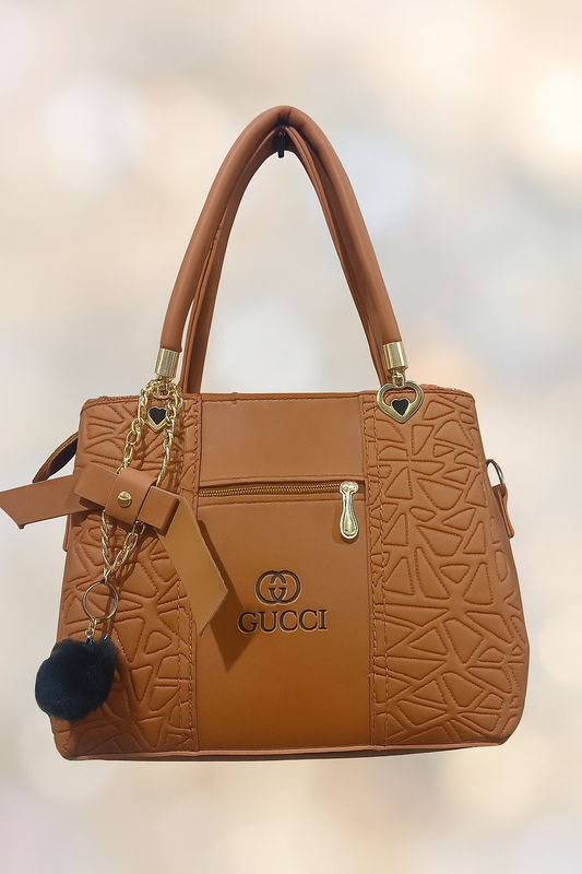 Elegant GUCCI-Inspired Handbag with Gold Accents
